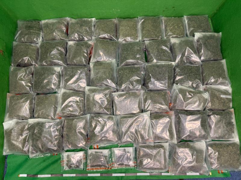 圖示檢獲的懷疑大麻花。